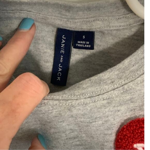 Janie & Jack Heart Shirt size 5 - Picture 2 of 3